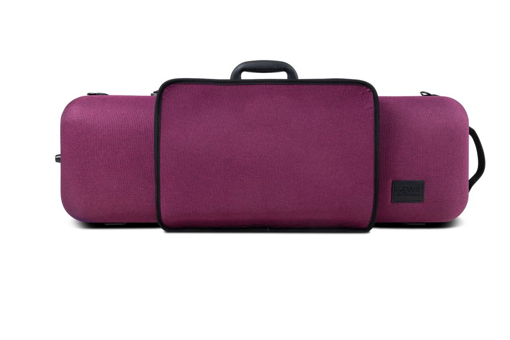 GEWA 'Bio-A' violin case. Organic Flax fibre. Oblong Violet. 1/2-4/4 size